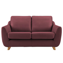 G Plan Vintage The Sixty Seven Leather Small 2 Seater Sofa Capri Leather Claret